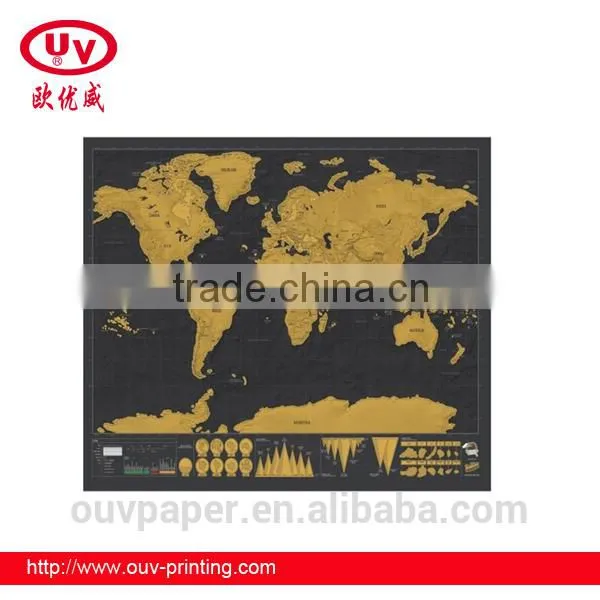 Stationery Store Maps Deluxe Black Scratch off Map World Map photo-6