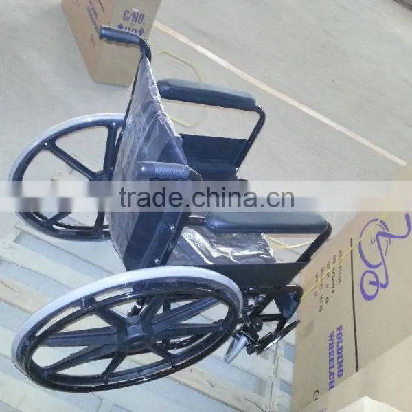 TOPMEDI Steel Portable Medical Foldable Manual Wheel Chair for Handicapped photo-4