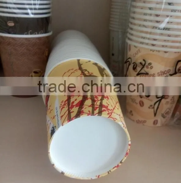 Colorful Print Single Wall Paper Cups for Hot Water Cofee photo-6
