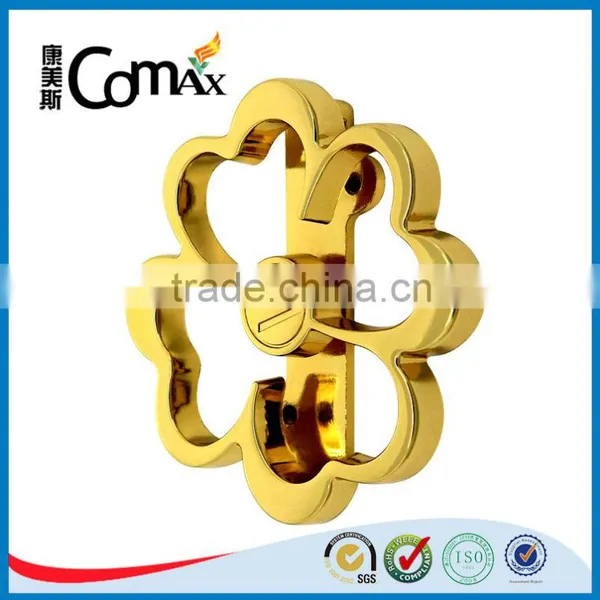 Gold Flower Shape Fashion Metal Handbag Lock photo-4
