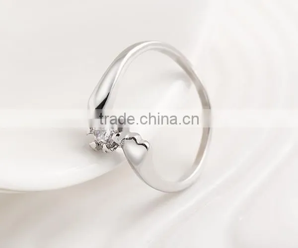 1 Gram Gold Rings Jewelry Zircon Wedding Silver Ring photo-3