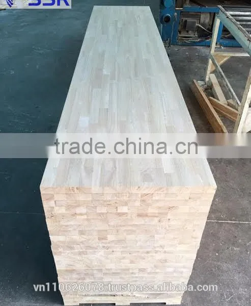 Rubber wood finger joint board/glued laminated wood board from Vietnam