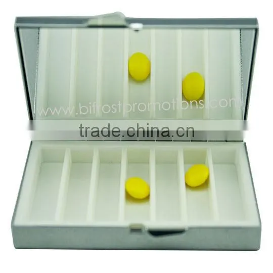 7 Compartments Lockable Metal Pill Box photo-3