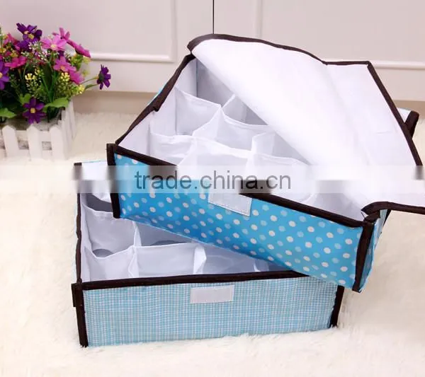 N492 Household Non Woven Box Foldable 12 Grid Storage Box photo-6