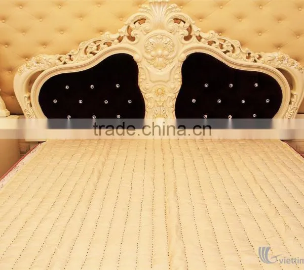 Luxurious Plain Color Silk Blanket With Sewing, 100% Handicraft in Vietnam, Blanket and Pillow Cover photo-2