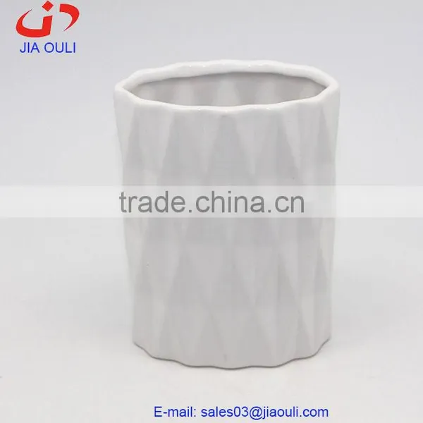 Popular Design White Ceramic Flower Vase Home Decoration photo-2
