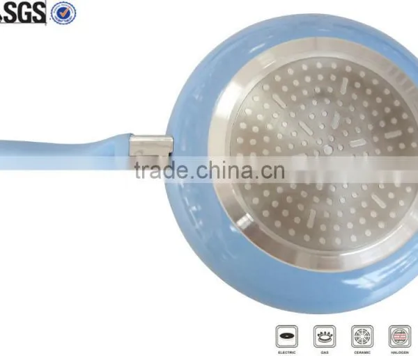 9pcs Cookware in Aluminum With White Ceramic Nonstick Coating photo-5
