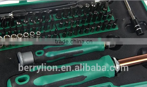 Berrylion 59pcs Chrome Vanadium Steel Multifunctional Precision Tool Kit photo-2