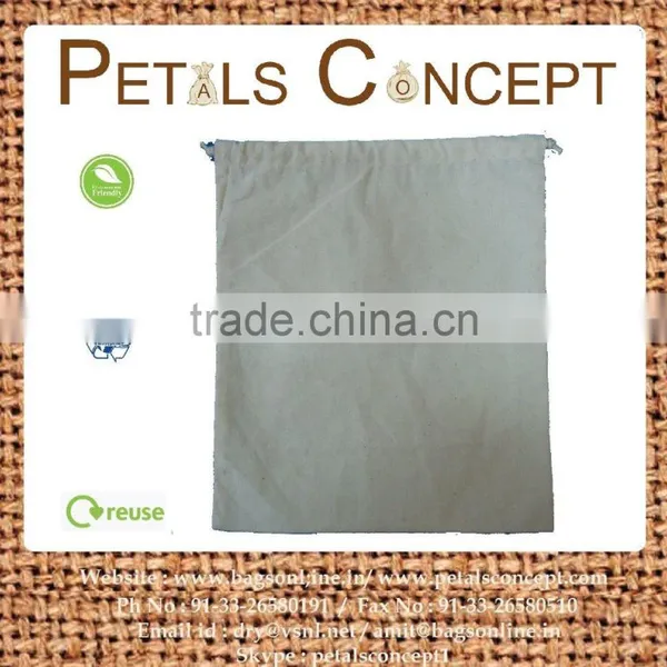 Cheap Low Cost Packaging Bag Made From Raw Cotton 150 Gsm Natural Fabric photo-2