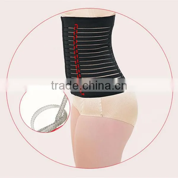 3 Hooks Black Postnatal Breathable Free Sample Belly Shaper Body Shaper for Women photo-5
