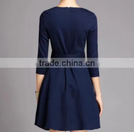 European Style 2014 Women Office Design A Line Pleated Skirt photo-2