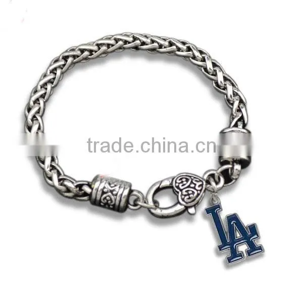 European Style Twist Bracelet Fire Girl Heart Charms Bracelet Unique Design Alloy Charm Chain Bracelet photo-5