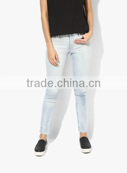 Latest Jeans Tops Girls Jeans Pent Ladies Biker Jeans photo-2