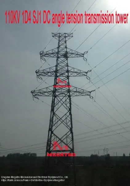 MEGATRO 110KV 1D4 SJ1 DC Angle Tension Transmission Tower photo-2