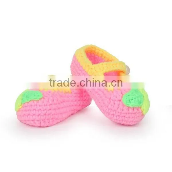 High Quality Fine Workmanship Hand Made Baby Crochet Wool Shoes photo-4