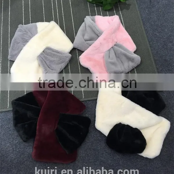 Brand Scarf Faux Rabbit Fur Scarf 2016 Female Best Quality Women Wrap Warmer Neck Warmers photo-5