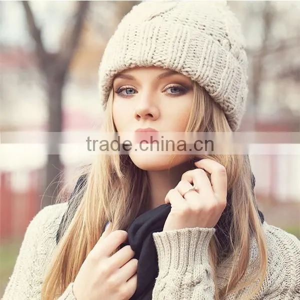 Knitted Winter Hat Cheap Custom Beanie Hat Merino Wool Beanie photo-3