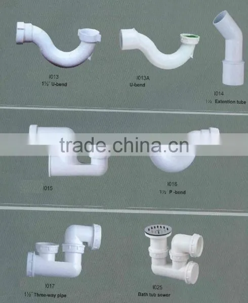 White Plastic Basin Drain Pipe Sewer Pipe