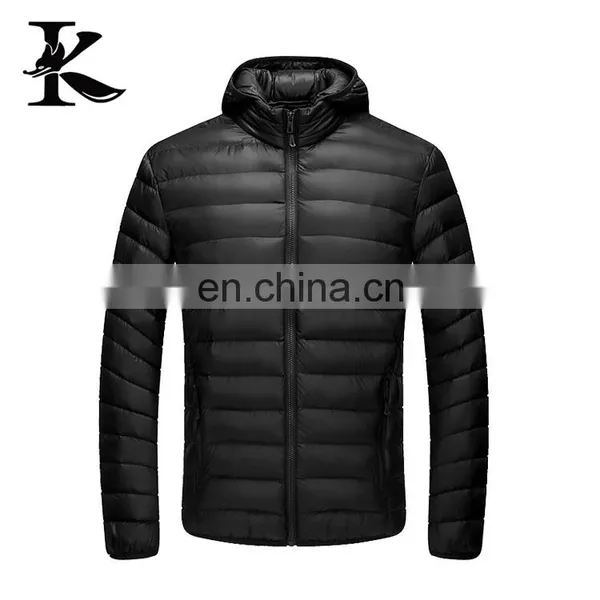 Unisex Lightweight Nylon Shell Down Jacket With Warmer Hood photo-3