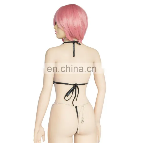 Open Bust & Crotchless Sex Teddy Sex Bondage Lingerie Leather Sexy Body Harness photo-3