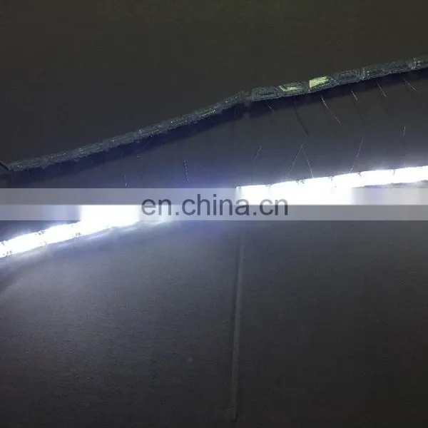 50cm Crystal Extendable Led Flexible Drl With Flow Turn Signal 16leds White Amber Daytime Running Light Headlight for Car photo-5