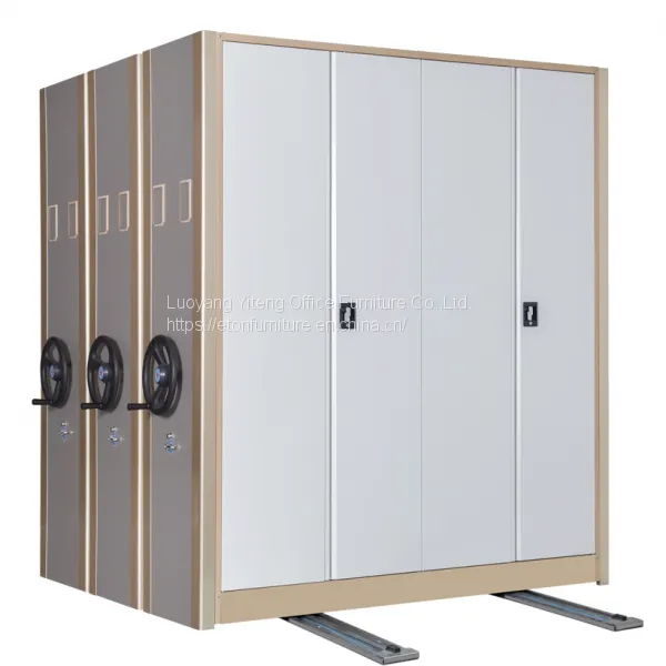 Library Trackless Metal Mobile Office Filing Compactor Cabinet Shelves photo-4