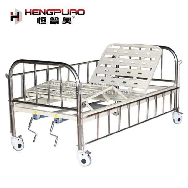 Elder Care Furniture Two-function Manual Full Size Side Rail Hospital Bed photo-2