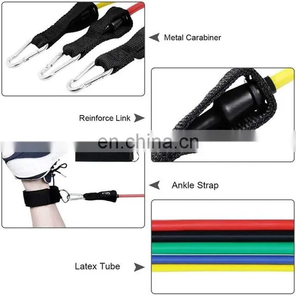 Resistance Exercise Bands Resistance Bands Custom 11Pcs Resistance Band photo-6