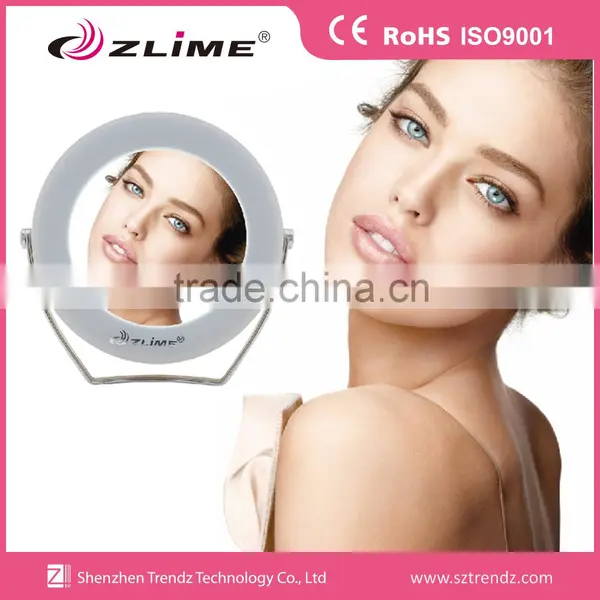 3 Times Magnifying LED Lighted Desktop Makeup Mirror photo-3