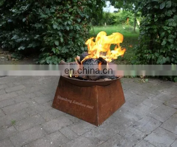 China Factory Outdoor Corten Steel Fire Pit 80cm Diameter Weathering Steel Fire Pit Bowl Indoor Fire Bowls photo-4