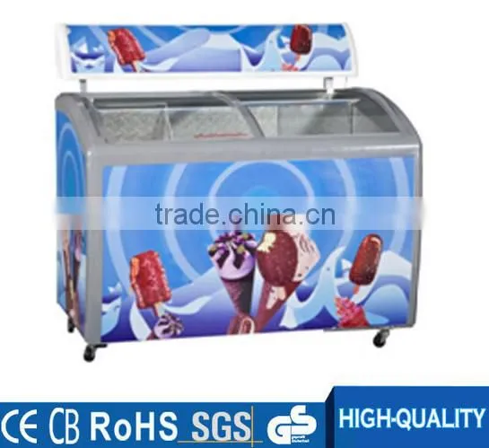 Home Use Manual Defrost Ice Cream Horizontal Freezer With Compressor photo-5