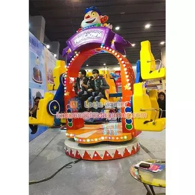 Guangdong Zhongshan Tai Le Amusement Children's Machinery Category Tumbling up and Down Happy Circus Red Purple Two Clown Rotation photo-3