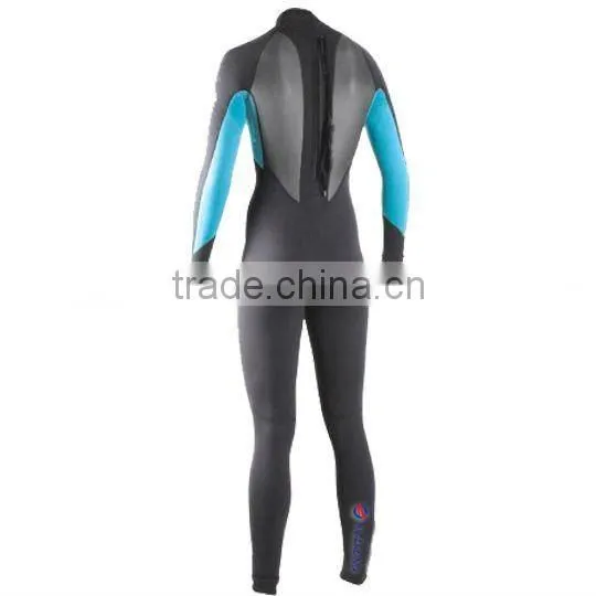 WATER SPORT EQUIPMENT WOMEN NEOPRENE BLIND STITCH SUPER FLEX LONG SLEEVE WETSUIT WITH BACK ZIP OPEN photo-3