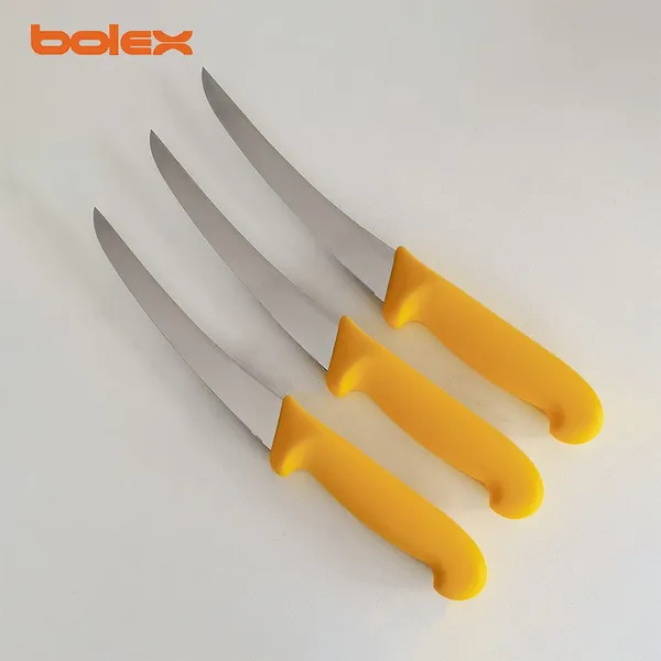 Butcher Knife Slaughter Boning Knives Straight Curved Flexible 5 6 7 8 Inch Meat Processing Knife