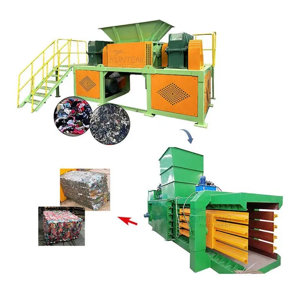 Industrial Windshield Shredder PP PE Plastic Waste Shredding and Baling Machine Production Line EPC