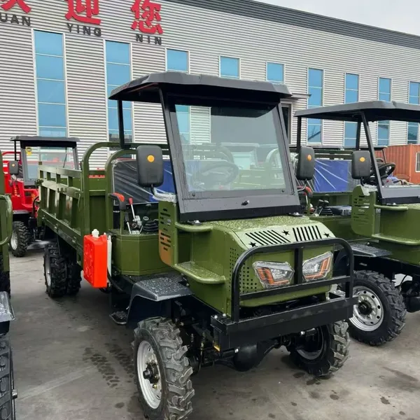 Diesel 4WD four-wheel self-dumping tipper, heavy-duty cargo vehicle for farm, factory and construction sites.