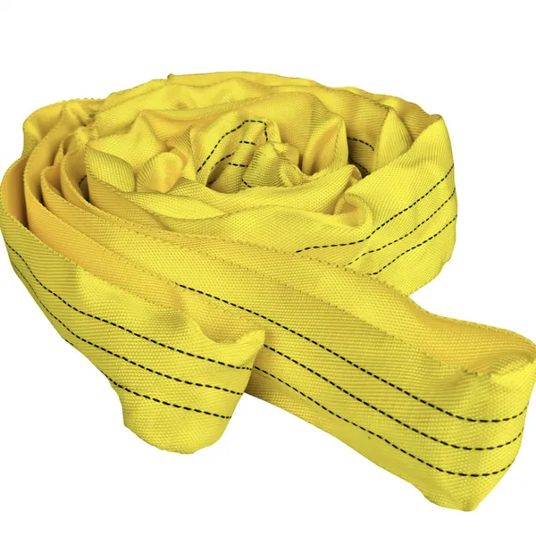 Double Ply Synthetic Round Sling 20ft Length, 6 Ton Capacity, Red Color Coding for Load Identification
