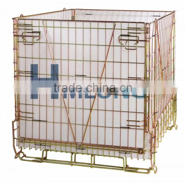 Customized Mesh Storage Warehouse Steel Cage With Bag photo-4