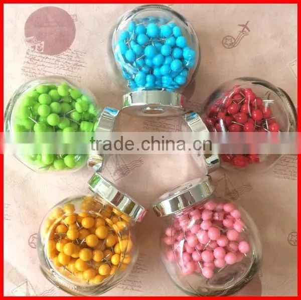 Wholesale 20mm Color Plastic Flat Head Metal Push Pin photo-6