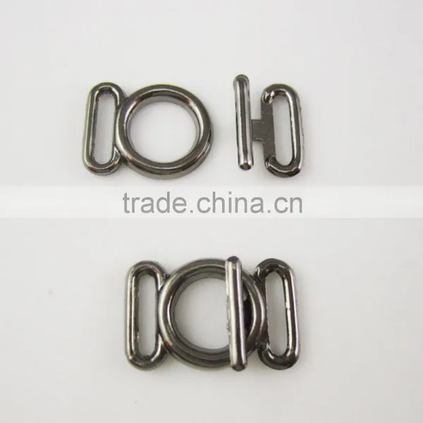 10mm Mini Gunmetal Metal Clasp Fastener Bikini Buckle