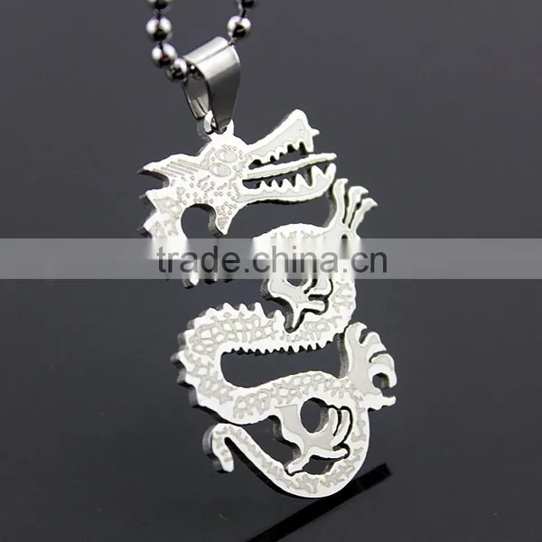Scaly Dragon of Hollow Stainless Steel Jewelry Necklace photo-4