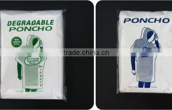 Disposable PE Poncho Raincoat With Food Grade photo-3