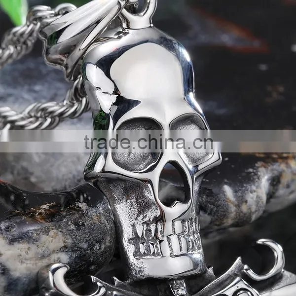 Men Cross Necklace Popular Jewelry Design High Quality Stainless Steel Skull Necklace Supplier's Choice photo-4