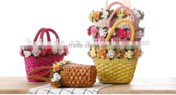 Fashion Girl's Beige Paper Straw Craft Bag photo-5