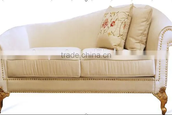 High-end Royal Style White Fabric Sofa Set Antique Hand Carved Sectional Sofa photo-3