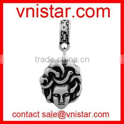 Vnistar Stainless Steel Made Medusa Charm Pendant for European Jewelry Making T309P