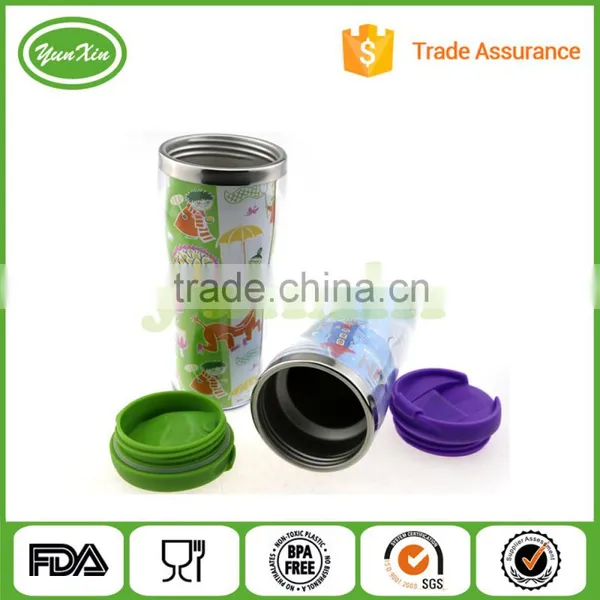 Promotional Double Wall Stainless Steel Tumbler Mug With Newest Advertising Paper Insert photo-5