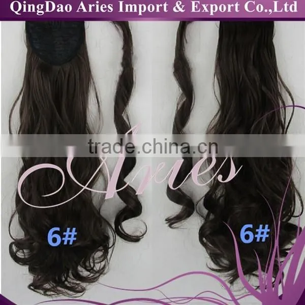 Chocolate Color Wrap Around Ponytails Hair Piece photo-6