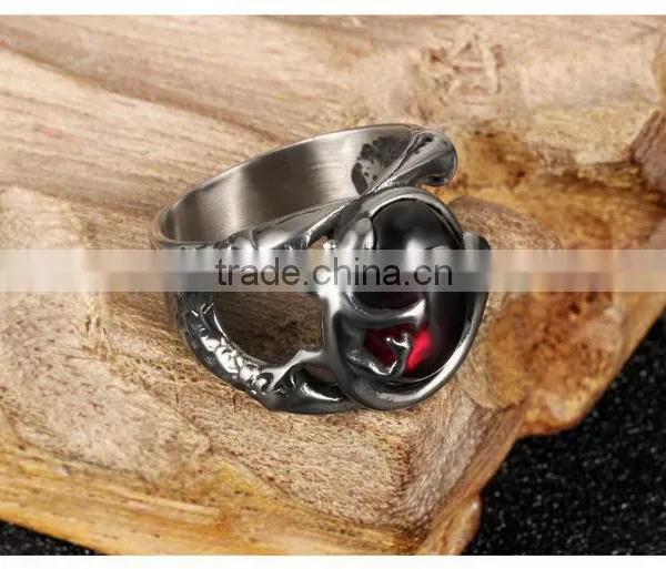 Latest Fashion Antique Stainless Steel Anchor Design Gey Men Ring photo-4