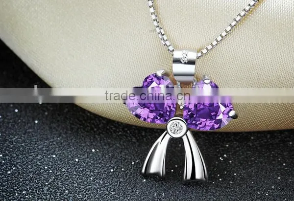Elegant Butterfly Knot 925 Sterling Silver Butterfly Shape Pendant photo-4